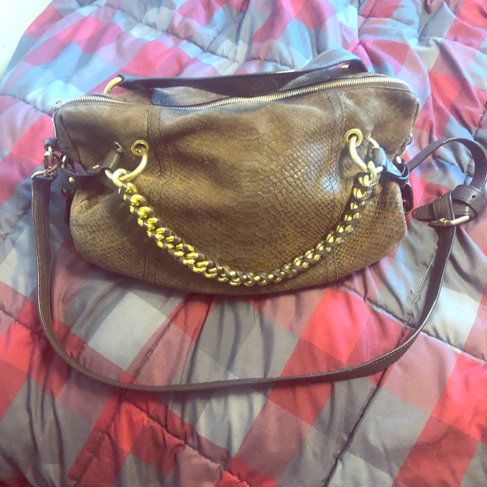 Michael kors snake skin embossed hobo bag